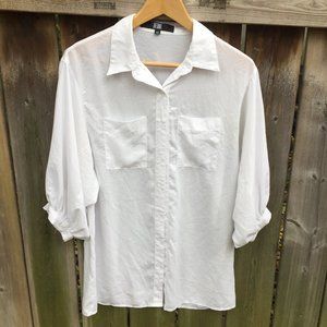 Bedo oversized white button down - size XS